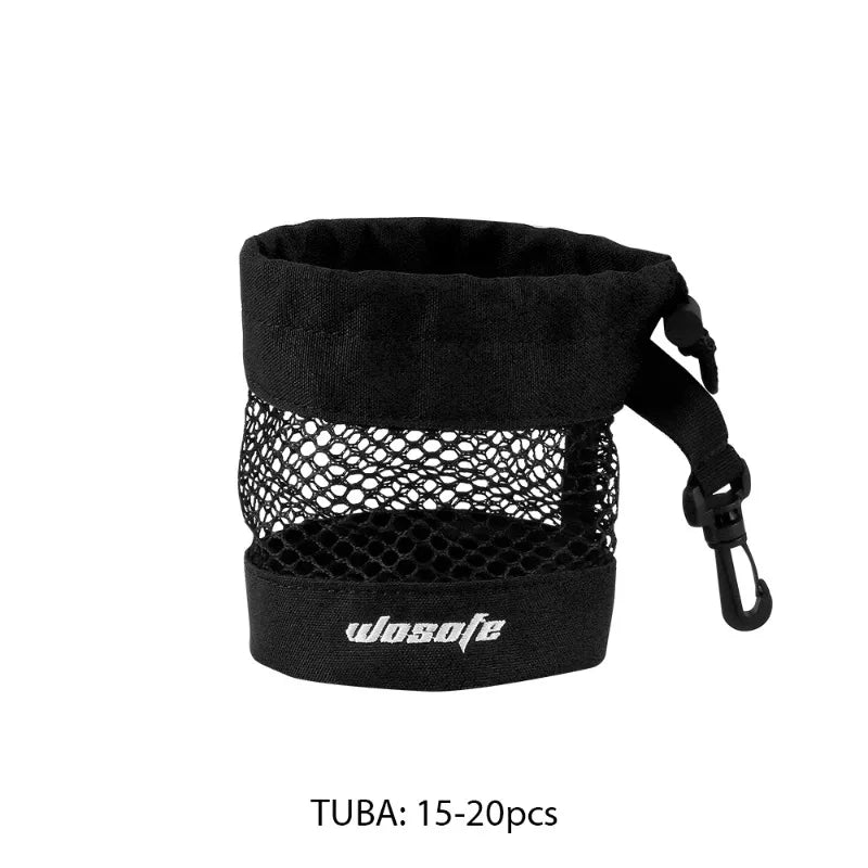 Black Mesh Golf Ball Pouch Bag