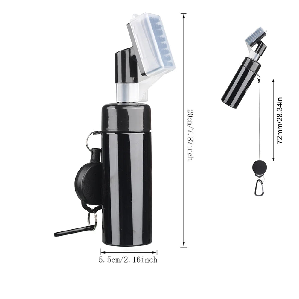 Golf Club Head Cleaning Brush with Retractable Buckle and Water