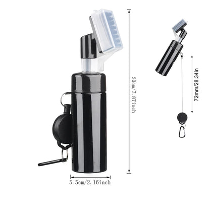 Golf Club Head Cleaning Brush with Retractable Buckle and Water