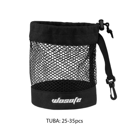 Black Mesh Golf Ball Pouch Bag