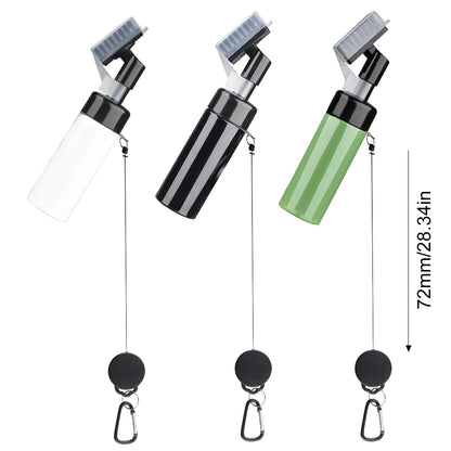Golf Club Head Cleaning Brush with Retractable Buckle and Water