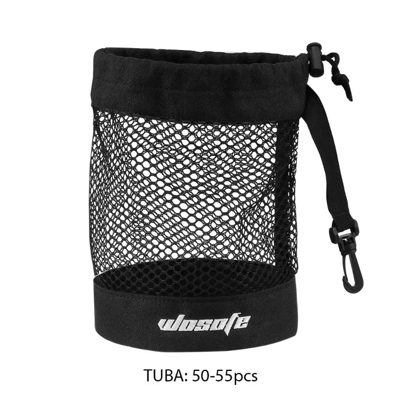Black Mesh Golf Ball Pouch Bag