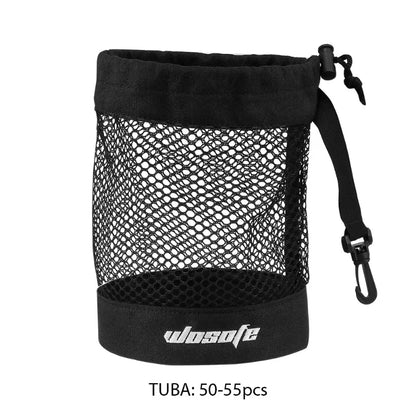 Black Mesh Golf Ball Pouch Bag