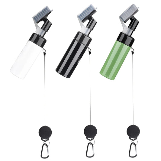 Golf Club Head Cleaning Brush with Retractable Buckle and Water