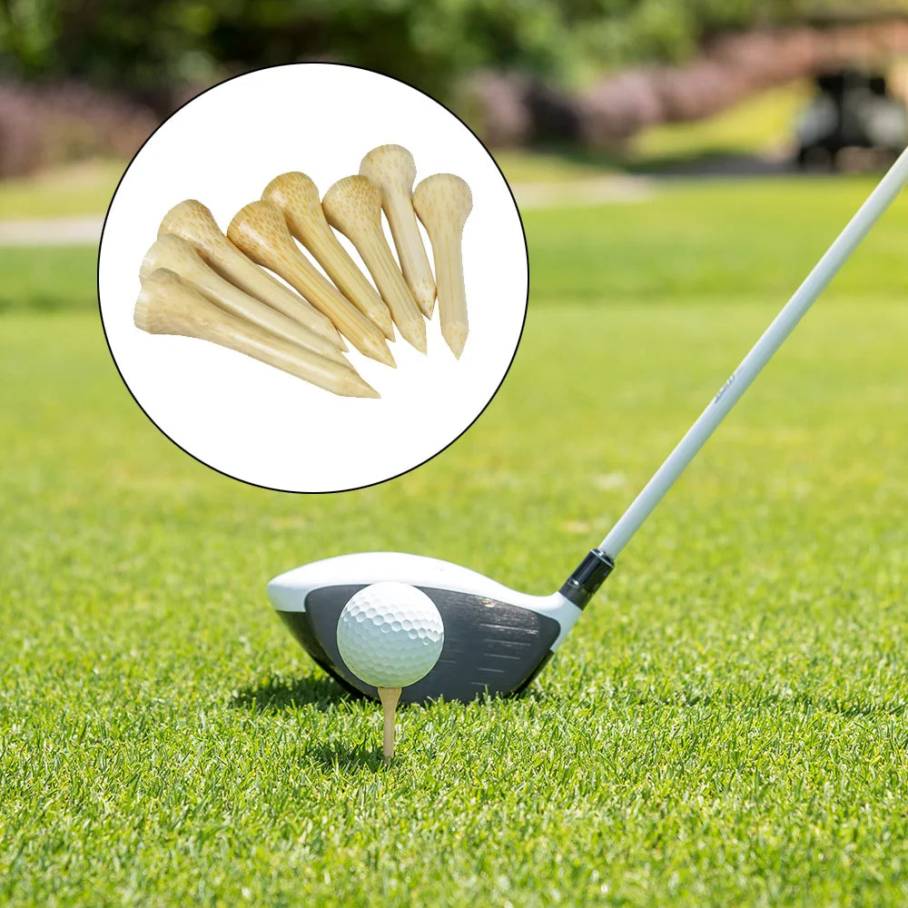 100Pcs Golf Tees Bamboo 42mm